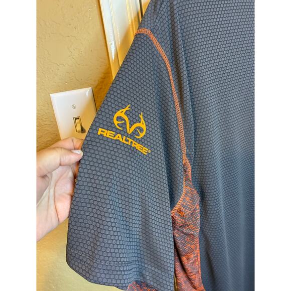 Realtree Performance Hunting Men’s Shirt Gray Orange US XL Polyester Logo - Picture 5 of 9